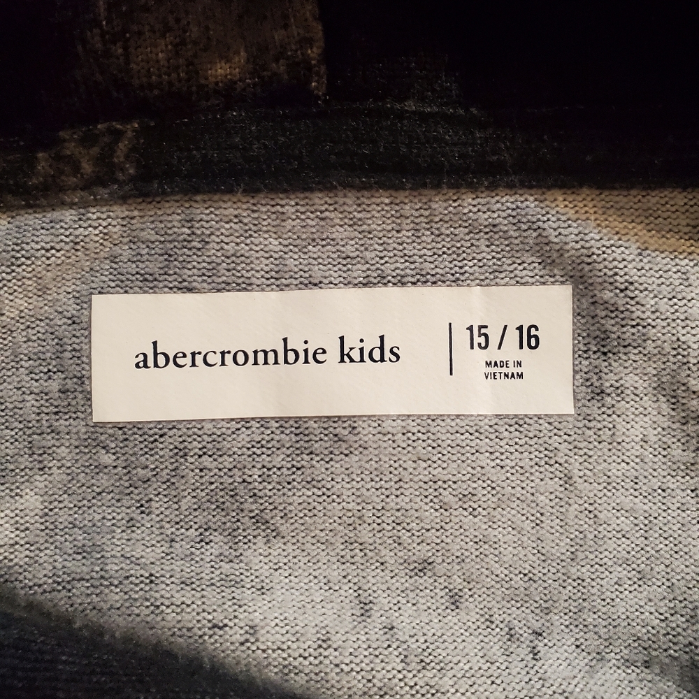 Abercrombie & Fitch Kids Black White Tie Dye Pullover Hoodie Size 16/ XL - Picture 7 of 7